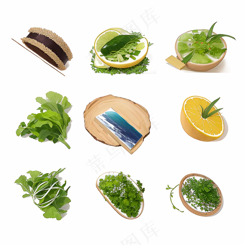 绿色手绘小植物花草系列免抠素材130