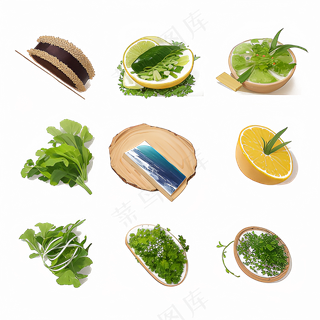 绿色手绘小植物花草系列免抠素材130