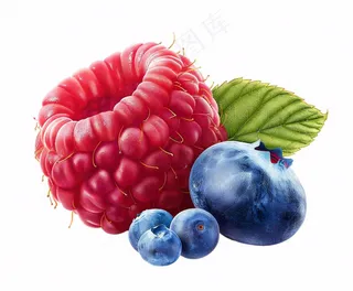 树莓蓝莓水果实物免抠