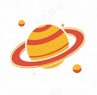 宇宙星球太阳系银河卡通插画免抠