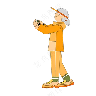 免抠一个玩游戏的卡通人物