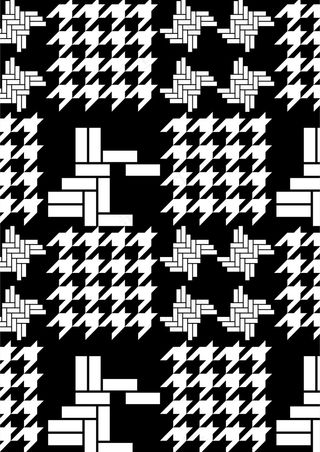 黑白色系 千鸟格印花