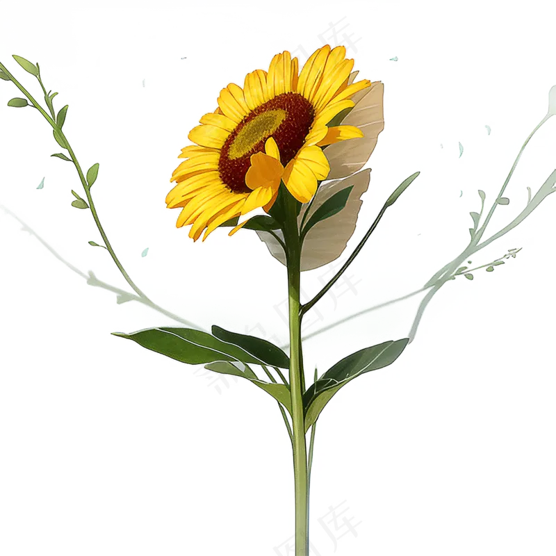 黄色向日葵免抠素材66