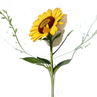 黄色向日葵免抠素材66 黄色向日葵免抠素材66