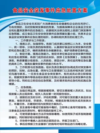 食品安全突发事件应急处置方案