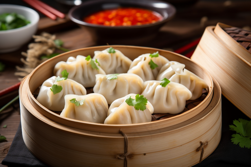 饺子包饺子新年团聚吃饺子美食摄影图