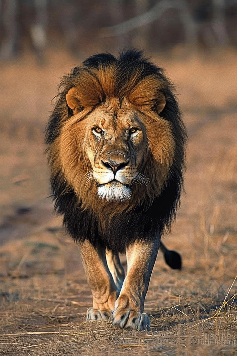 草原上的狮子非洲雄狮国家保护动物摄影图