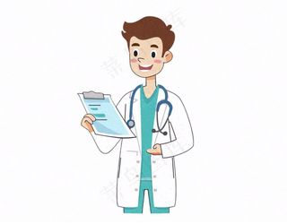 卡通医生医疗人物插画免抠