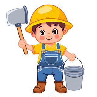 维修工人劳动人民装修卡通插画免抠
