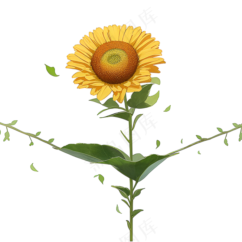 黄色向日葵免抠素材51