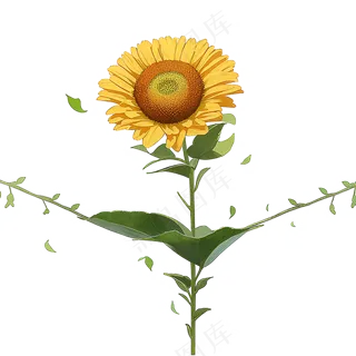 黄色向日葵免抠素材51