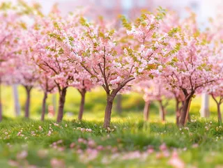 春日樱花花朵摄影图