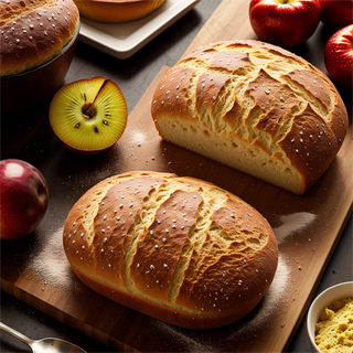 香甜面包美食摄影图