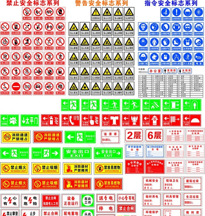 安全标志图片cdr矢量模版下载