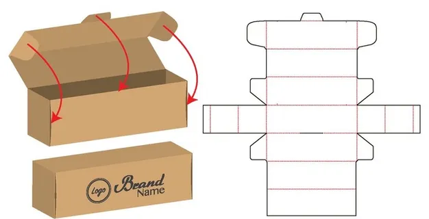 侧插锁扣包装盒展开图图片