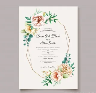 花卉邀请函图片