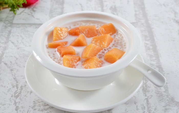 木瓜椰汁西米露图片