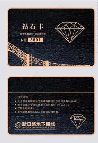 房地产行业钻石VIP卡图片