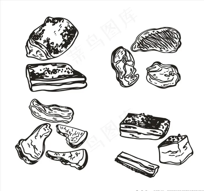 肉类矢量图图片cdr矢量模版下载
