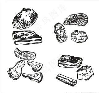 肉类矢量图图片