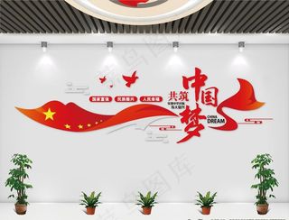 中国梦党建文化墙图片