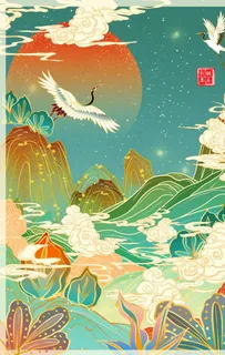 国潮插画图片