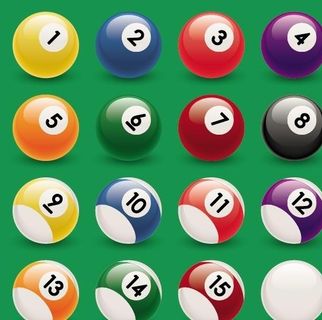 台球桌球精美矢量图图片