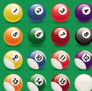 台球桌球精美矢量图图片