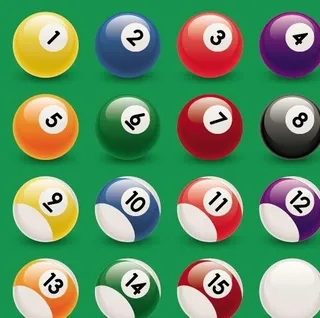 台球桌球精美矢量图图片