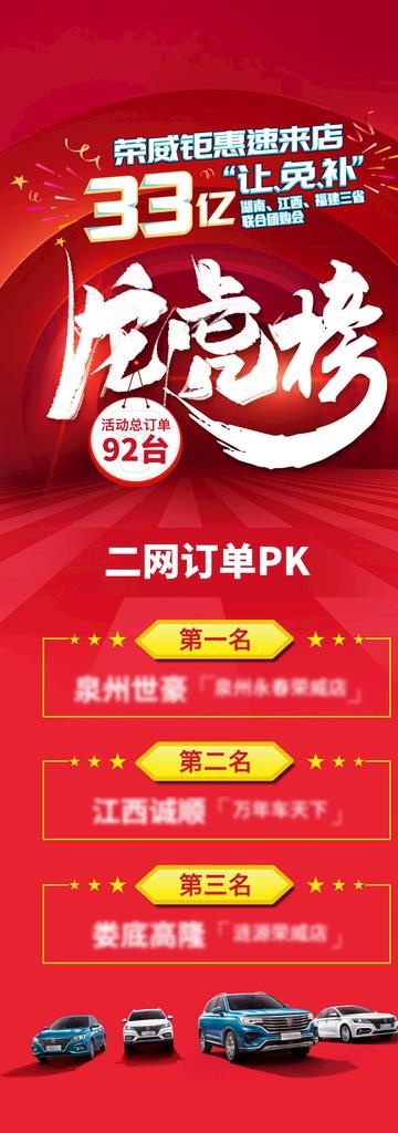 龙虎榜汽车海报图片(2362x6167)psd模版下载