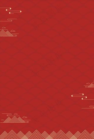 红色美食中国风复古餐饮海报背景图片