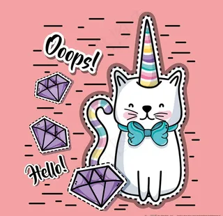 手绘卡通猫图片