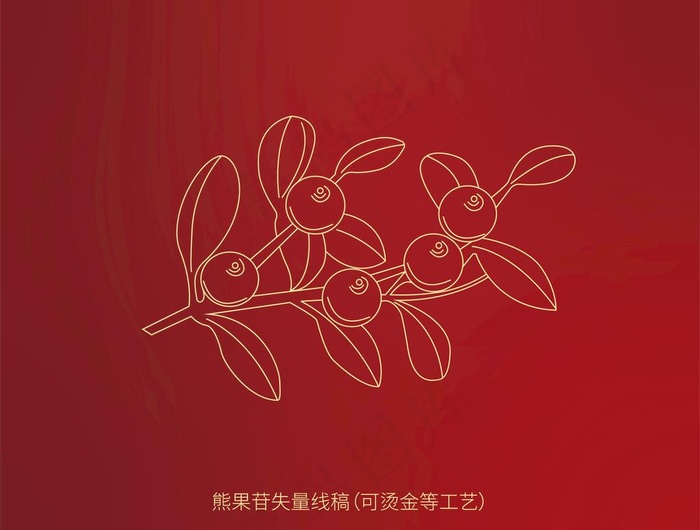 熊果苷线描风格图片
