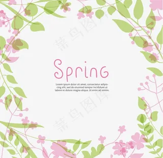 春天花卉模板图片
