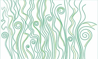 海藻  优美曲线 绿叶 图片