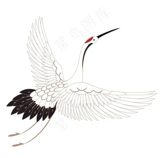 国潮仙鹤素材图片
