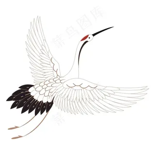 国潮仙鹤素材图片