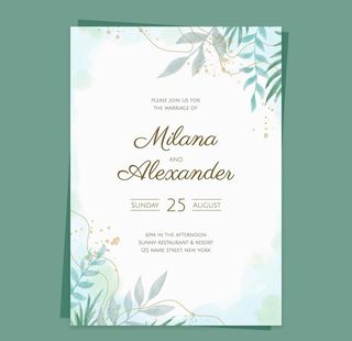 婚礼邀请函 图片