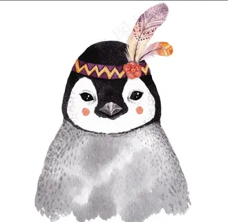 创意水彩动物图片