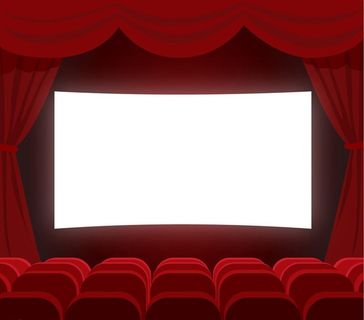 红色电影院放映厅矢量素材图片