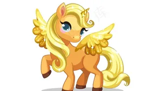 可爱卡通风格独角兽矢量图图片