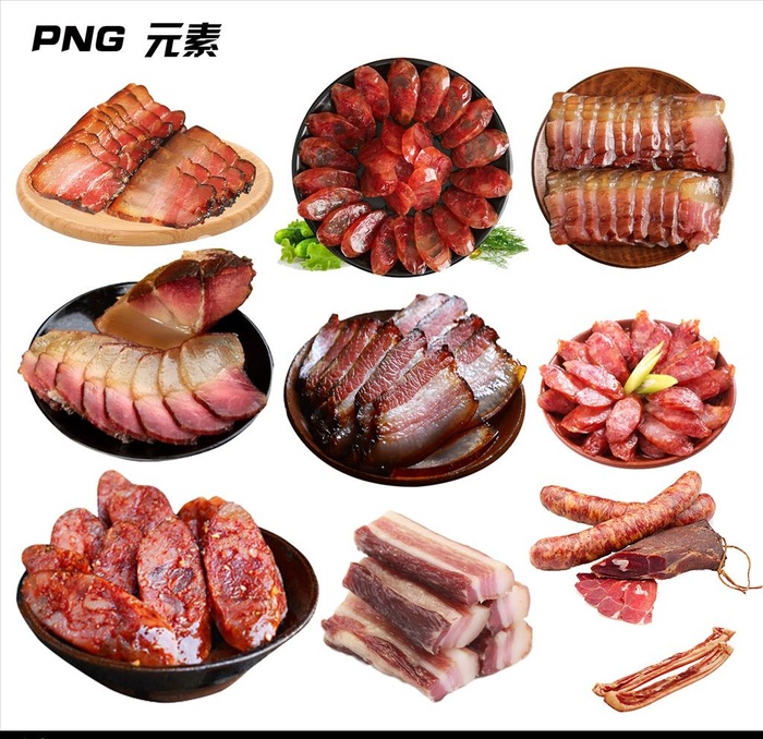 腊肉免扣元素图片(2362x2362)psd模版下载