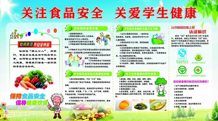 校园食品安全图片cdr矢量模版下载