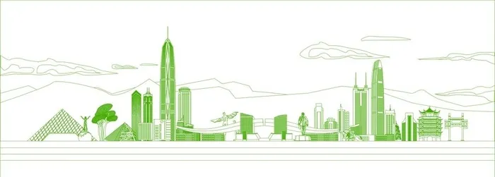 深圳地标线性城市标志性建筑图片cdr矢量模版下载