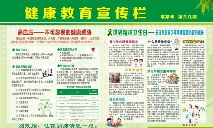 健康教育宣传栏图片cdr矢量模版下载