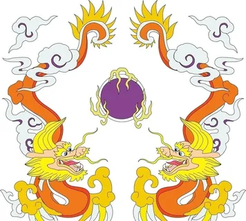 金色双龙戏珠图片 金色双龙戏珠图片