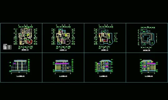 别墅建筑图纸图片