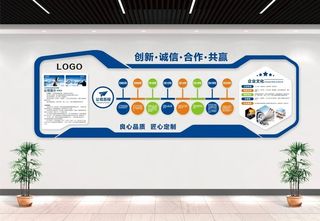 企业文化墙 公司历程图片