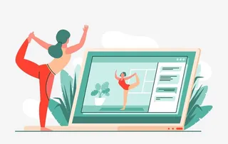 矢量瑜伽人物图片