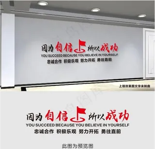 因为自信  所以成功图片